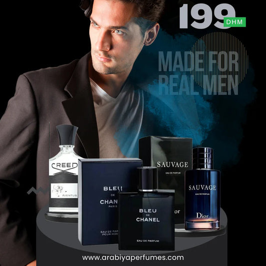 Pack of 3 For Men (Dior Sauvage + Creed Aventus + Blue De Chanel)