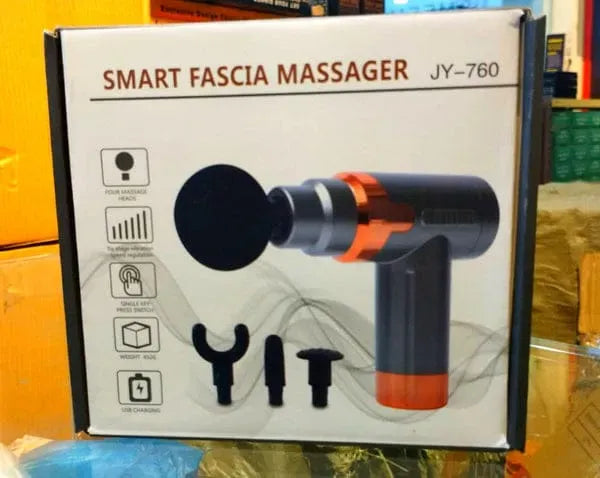Smart Fascia Rechargeable Massager Gun JY 760 (4 Heads & 6 Speed)