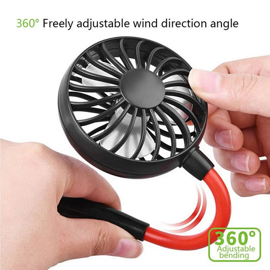 Portable Hanging Neck Fan USB recharging