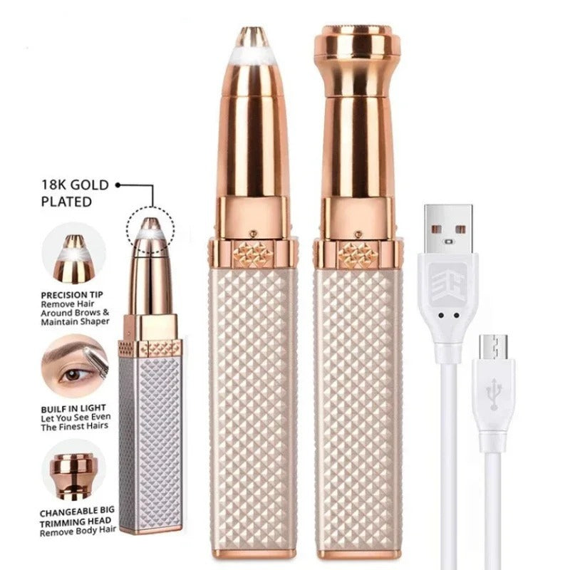 2 in 1 Facial and Eyebrow Rechargeable Hair Remover