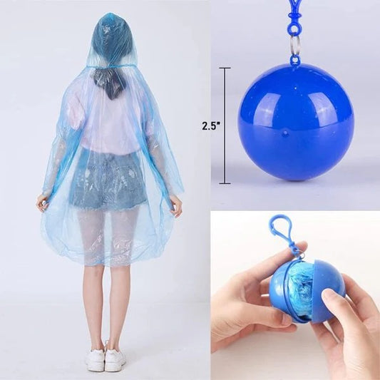 Portable Raincoat Ball – Disposable Waterproof Rain Cover