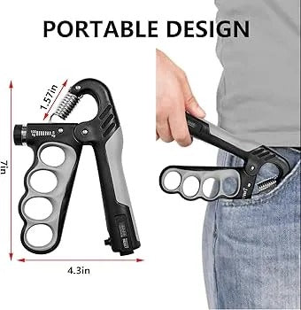 Hand Gripper Adjustable Resistance – 5 to 100 KG with Counter