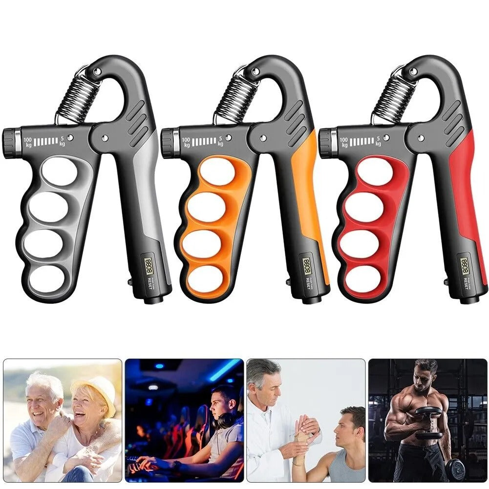 Hand Gripper Adjustable Resistance – 5 to 100 KG with Counter