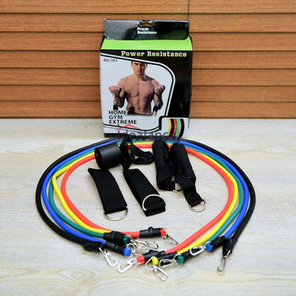 11 Pcs Fitness Power Resistance Bands Set