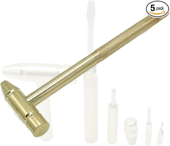 5 in 1 Micro Mini Multifunction Multi Brass Hammer 3 kinds Screwdriver Bits Tool