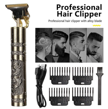 VINTAGE T9 metal Rechargeable Electric Trimmer For Men
