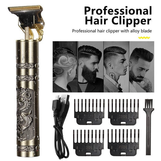 VINTAGE T9 metal Rechargeable Electric Trimmer For Men
