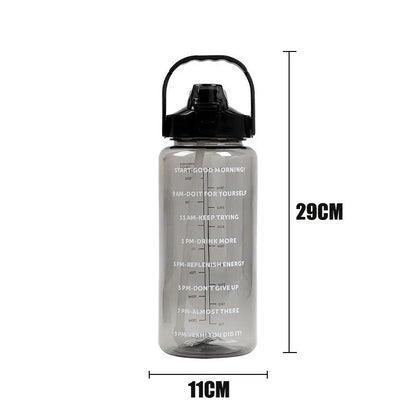 2 Liter Water Bottle with Straw Female Jug Girls Portable Travel bottles Fitness