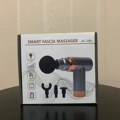 Smart Fascia Rechargeable Massager Gun JY 760 (4 Heads & 6 Speed)