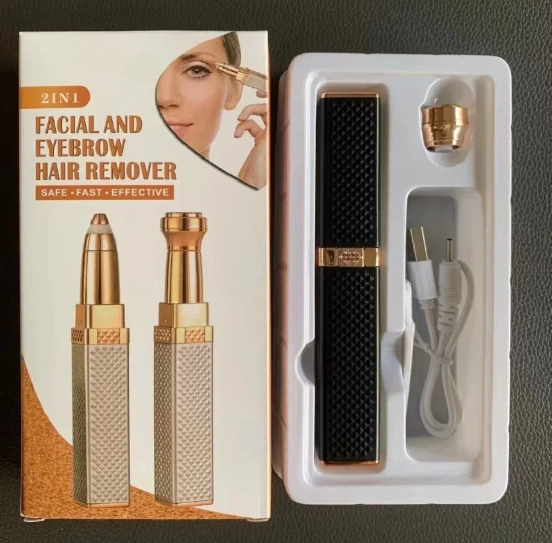 2 in 1  Facial and Eyebrow Rechargeable Hair Remover
