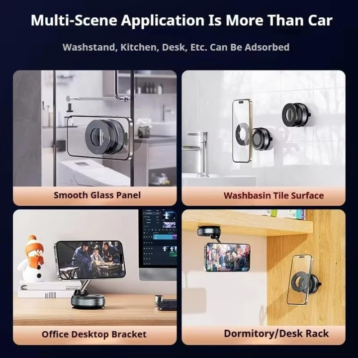 360 Rotating Foldable Vacuum Magnetic Suction Phone Holder