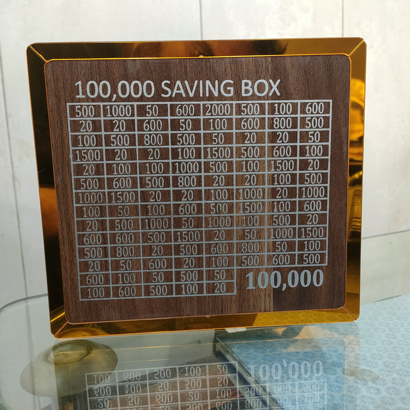 Wooden Money savings box 1 Lac (100,000)