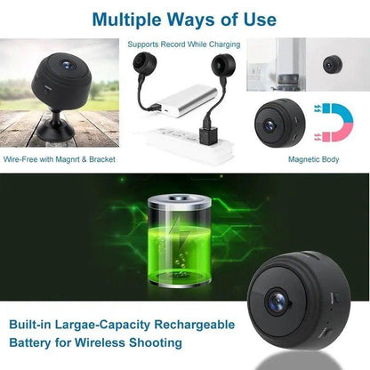 A9 Mini WiFi Camera - 1080P HD with Magnetic Mount and Mobile App